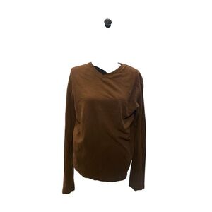 Uniqlo Men’s Long Sleeve Crew Neck T-Shirt Brown Large